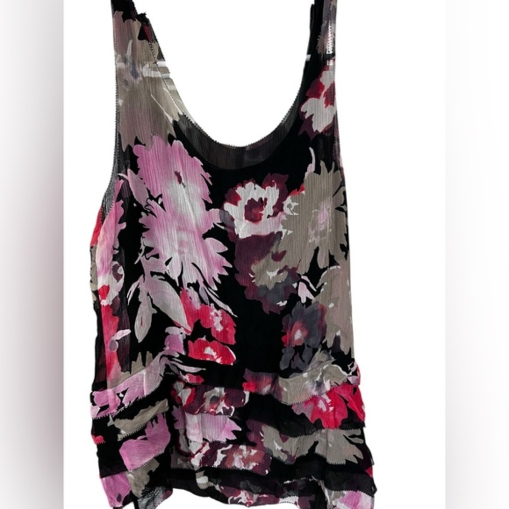 I.N.C.(International Concepts) Floral Sleeveless Top - Pink and Black